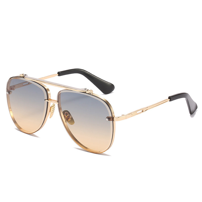 Damen Oversized Piloten-Sonnenbrille mit verstellbaren Nasenpolstern und hochwertigem Metallrahmen Karnz