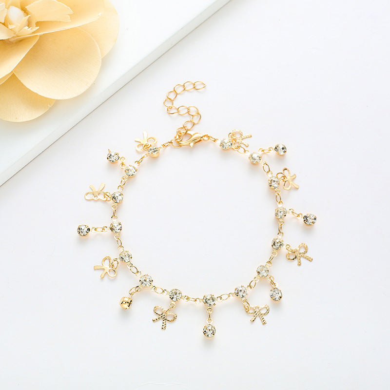 Crystal Bow Charm Bracelet Karnz