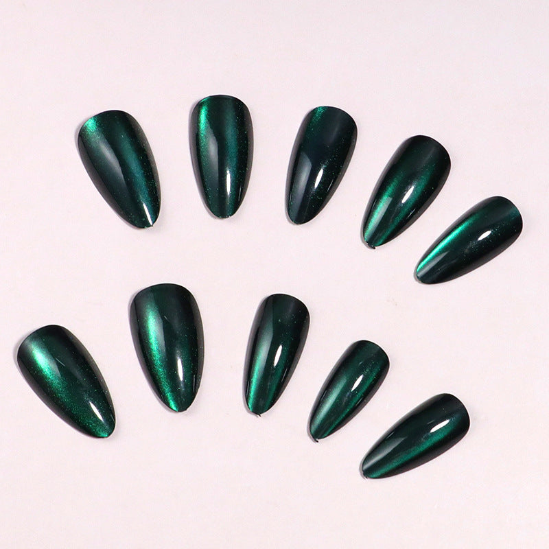 Premium Glänzendes Stiletto Press-On Nagelset Karnz