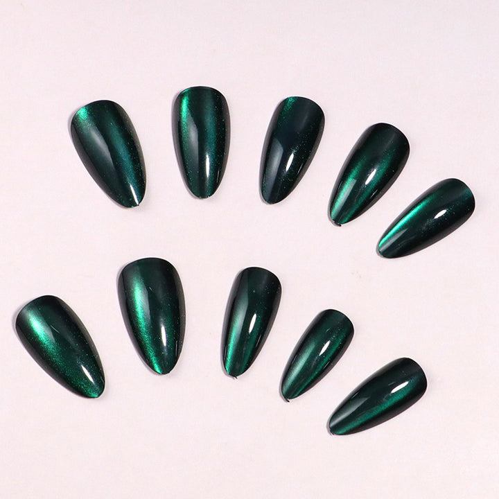 Premium Glänzendes Stiletto Press-On Nagelset Karnz