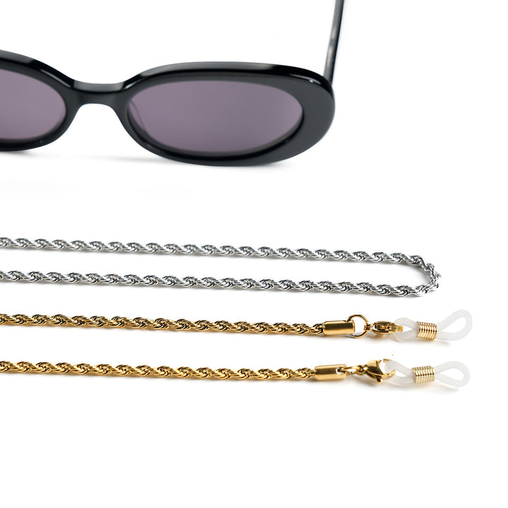 Verdrehte Metal Brillen Kette Karnz