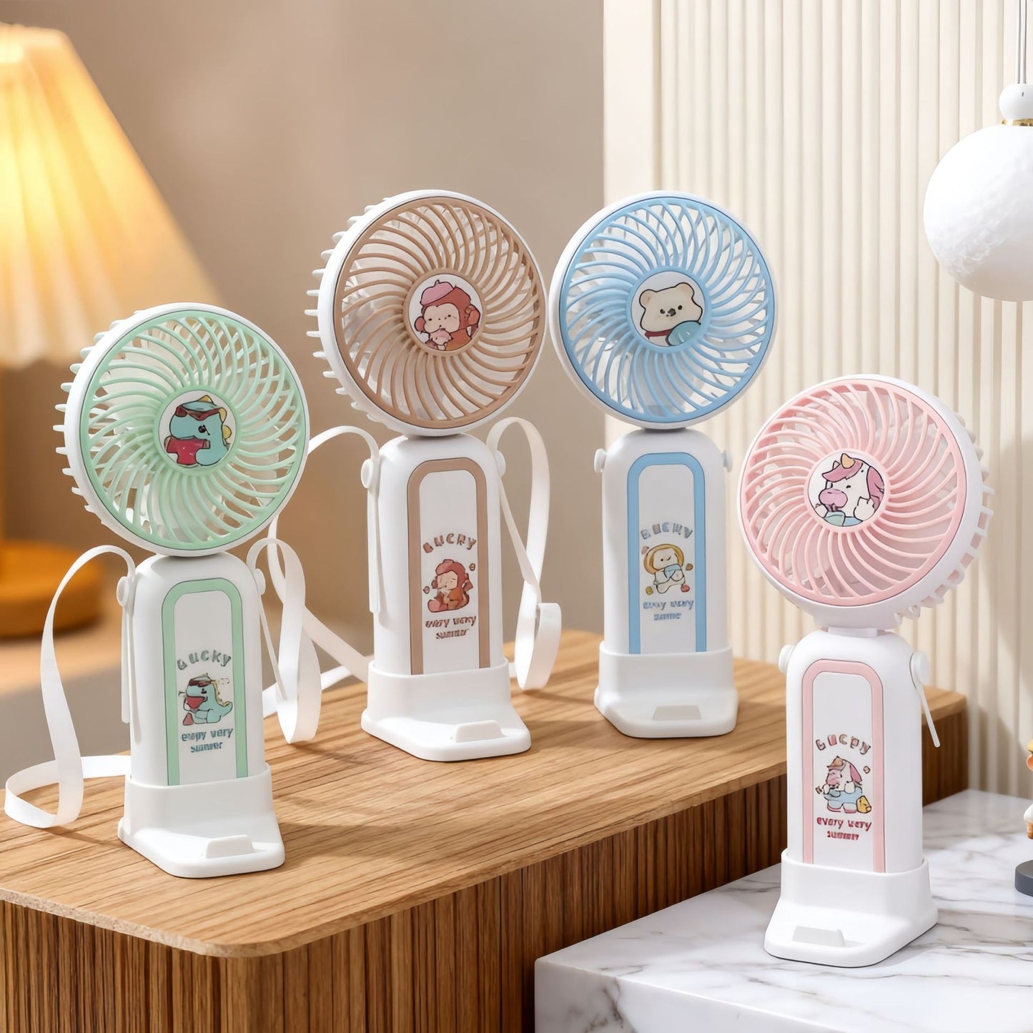 Damen Tragbarer Handventilator mit verspieltem Einhorn-Design Karnz