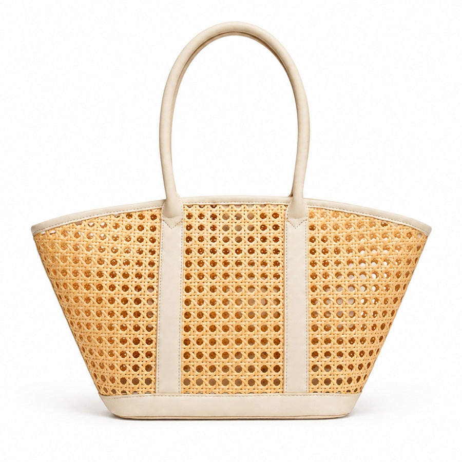 Elegante Geflochtene Rattan Tote Bag