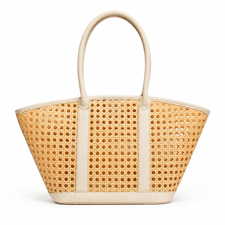 Elegante Geflochtene Rattan Tote Bag