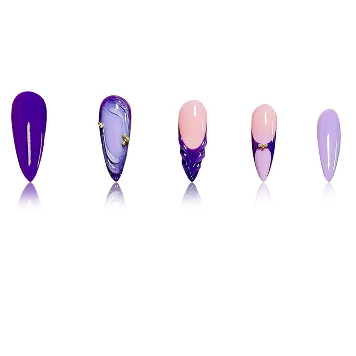 Stylisches Stiletto Press-On Nagelset Karnz