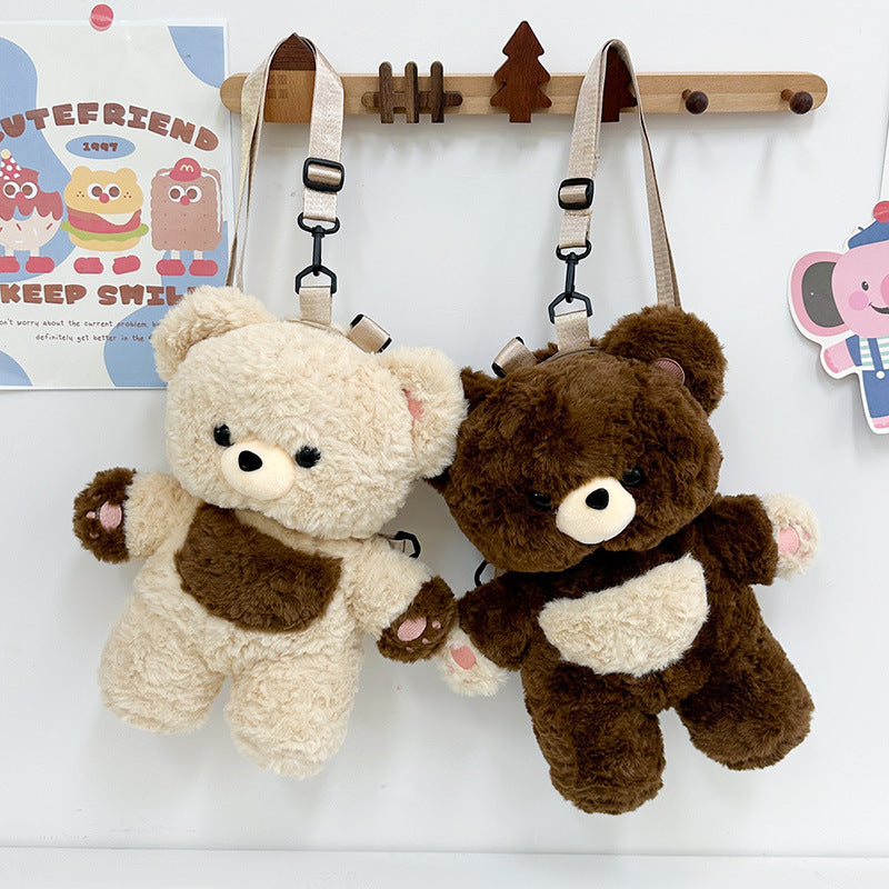 Plüsch Rucksack mit Süßem Teddy-Design Karnz