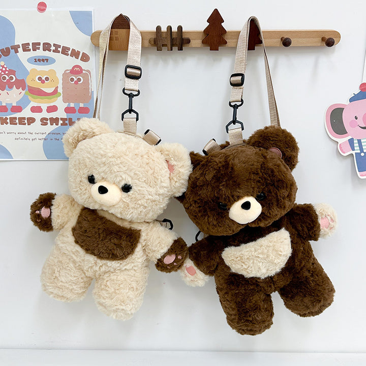 Plüsch Rucksack mit Süßem Teddy-Design Karnz