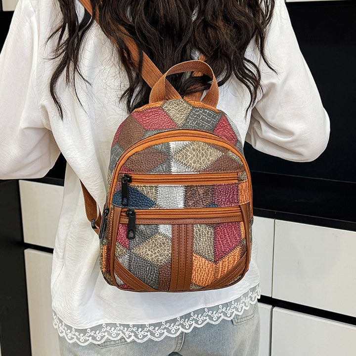 Stilvolle geometrische gemusterte Mini-Rucksack Karnz