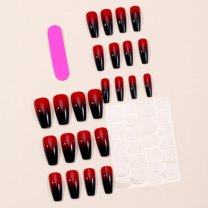 Elegante Ombre Stiletto Nagelkunstverlängerungen Karnz