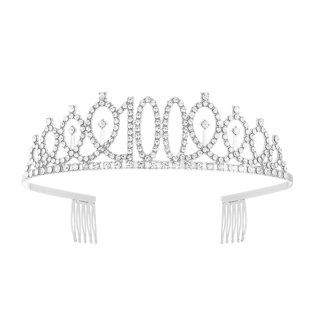 Damen Kristallverzierte Tiara mit elegantem Design Karnz