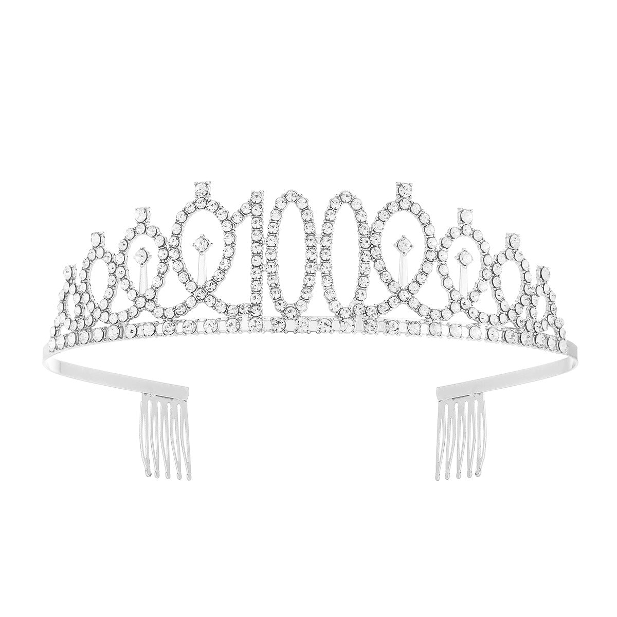 Damen Kristallverzierte Tiara mit elegantem Design Karnz