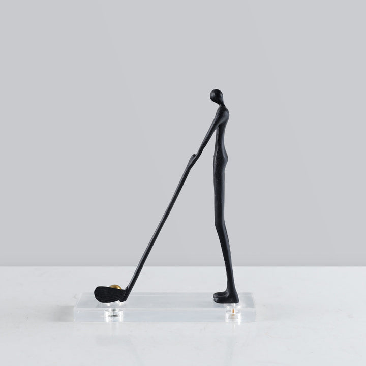 Abstrakte Golfer Skulptur