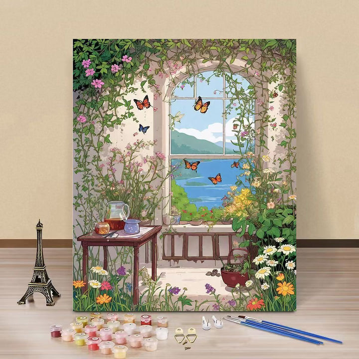 Scenic Garden Malen nach Zahlen Kunstset Karnz