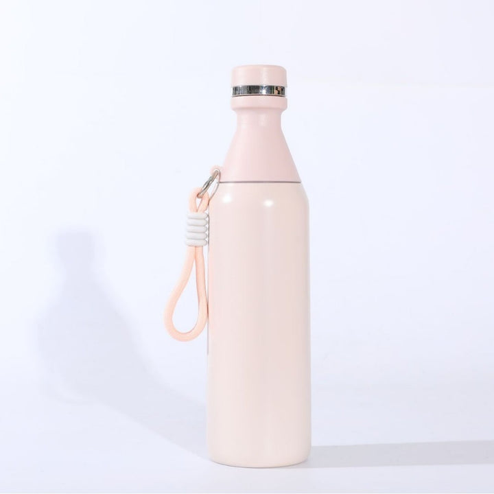 Damen isolierte Edelstahl Trinkflasche mit praktischem Tragegriff Karnz