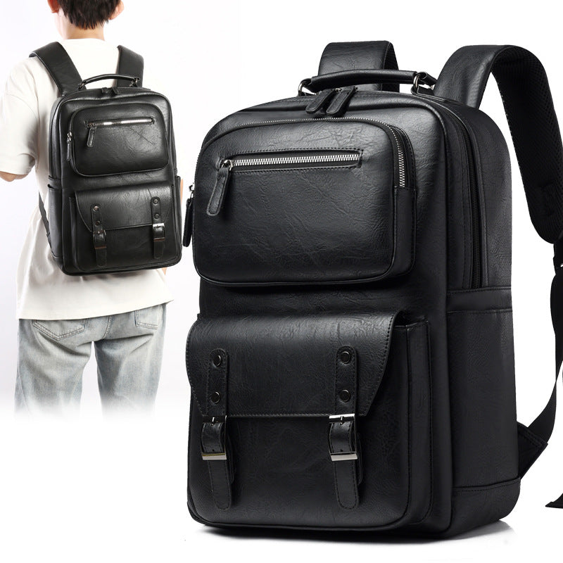 Stylischer Mehrzweck-Leder-Rucksack Karnz