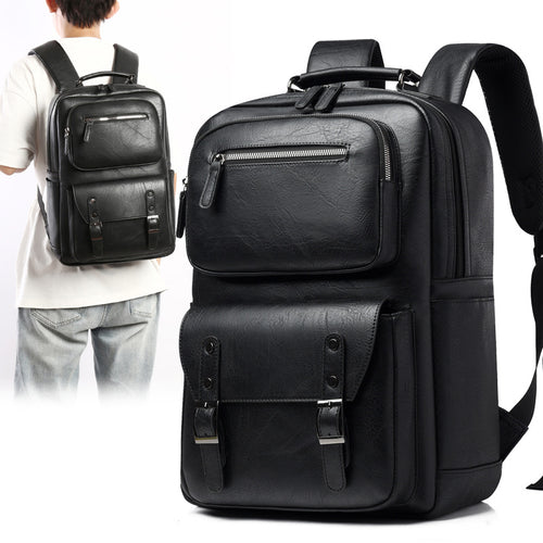 Stylischer Mehrzweck-Leder-Rucksack Karnz