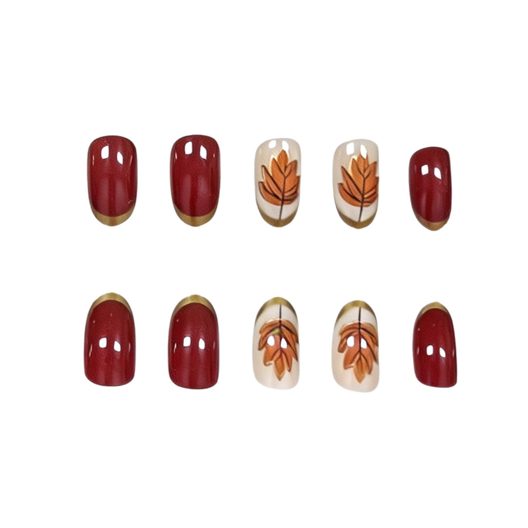 Dekorative herbstliche Nagelkunstverzierungen Karnz