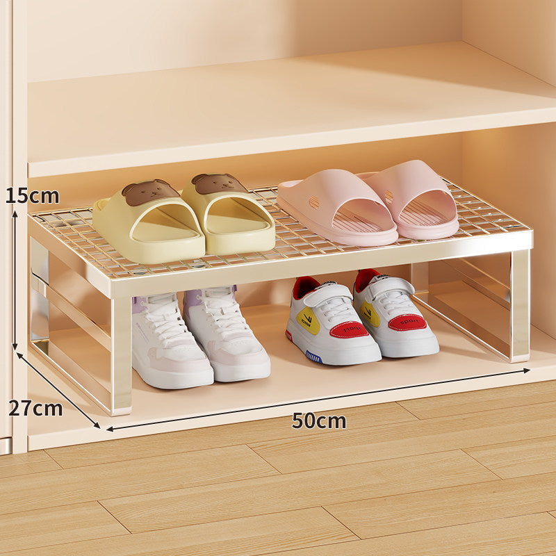 Stapelfähiger Mesh-Top Schuhregal Riser Organizer