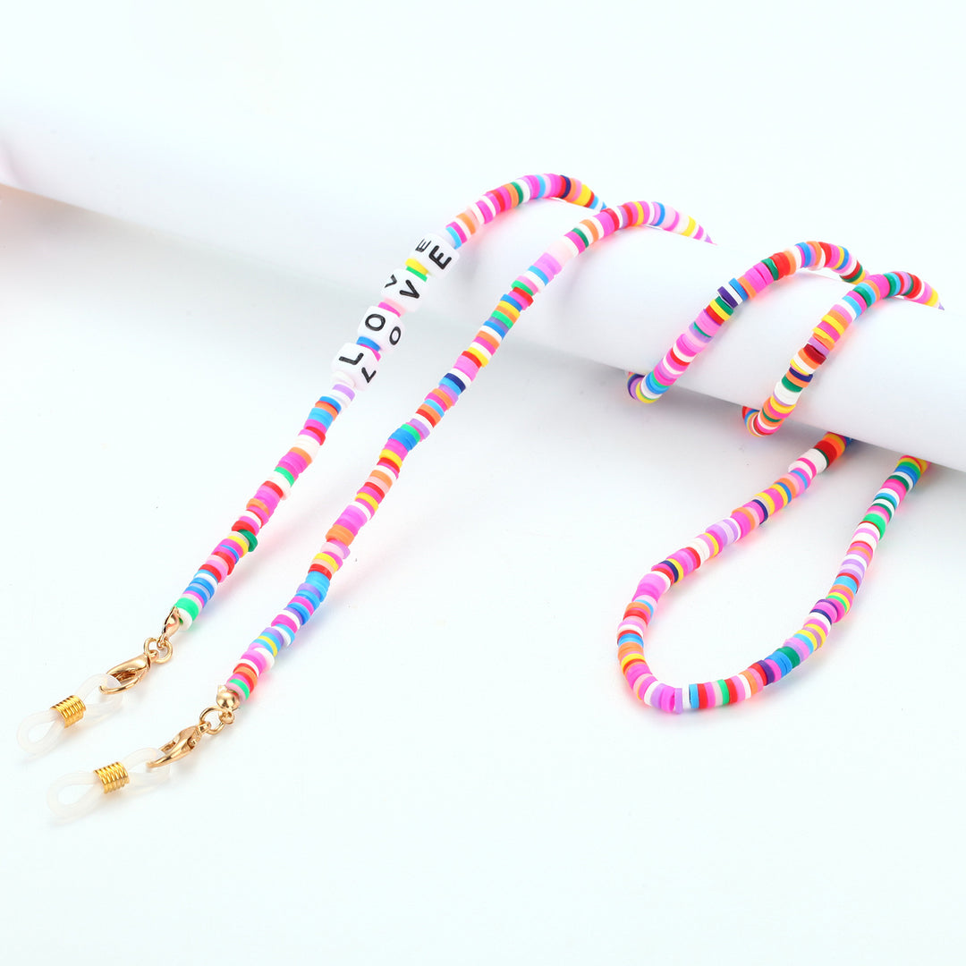 Modische Brillenband mit Bunten Perlen Karnz