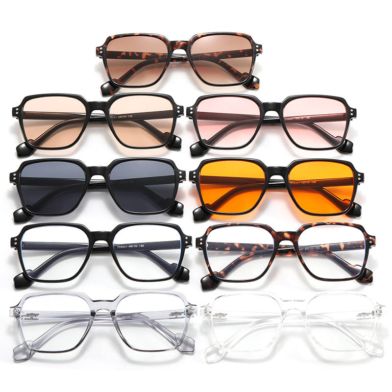 Damen quadratische Brille mit transparentem Rahmen und stylischem Design Karnz