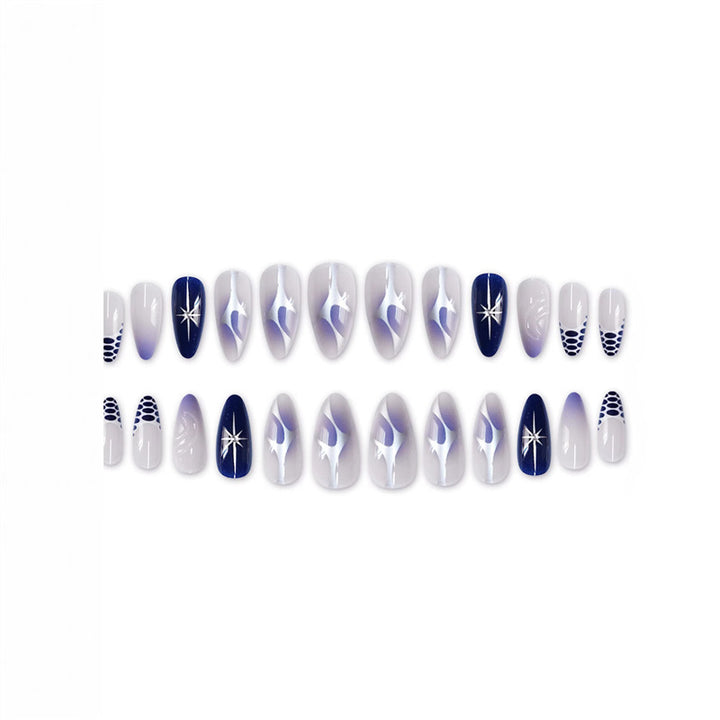 Künstlerisches Stiletto Press-On Nagelkunstset mit einzigartigem Design Karnz