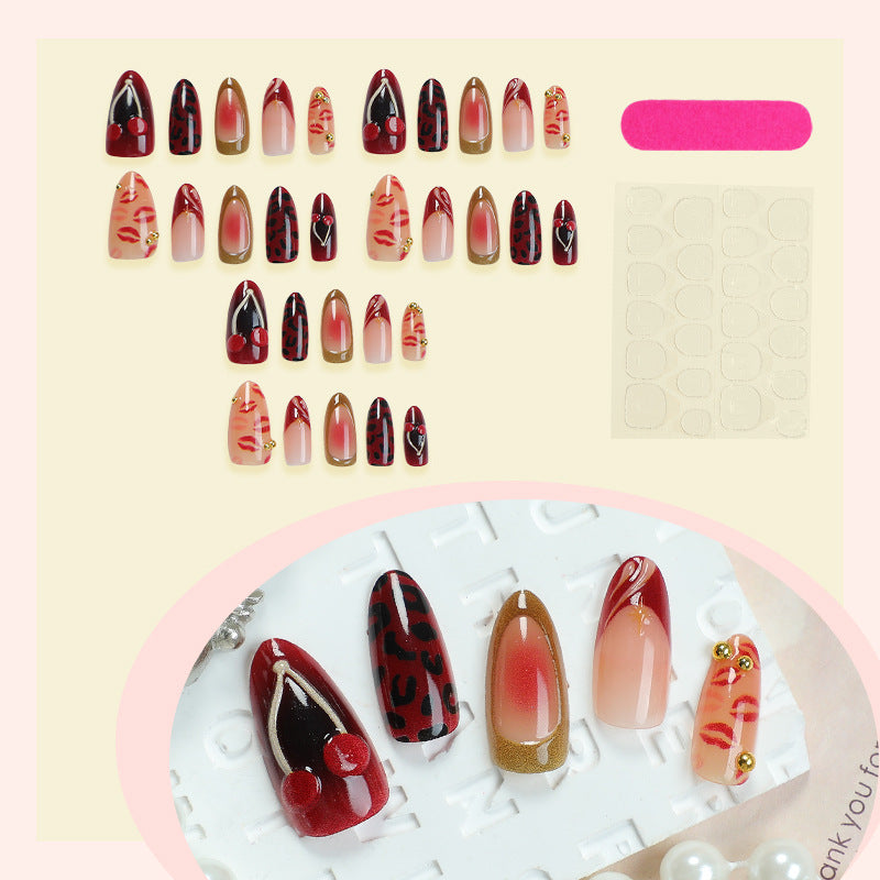 Künstlerisches gemischtes Design Press-On-Nagelset Karnz