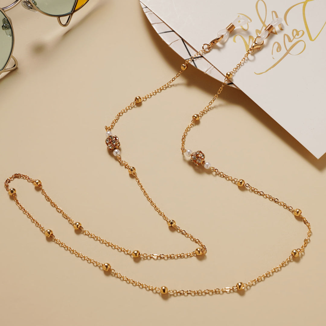 Elegante Perlen Brillen Kette Karnz