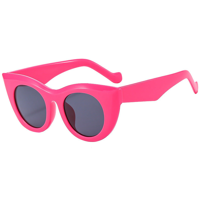 Damen Cat-Eye Sonnenbrille mit transparentem Rahmen und polarisierten Gläsern Karnz