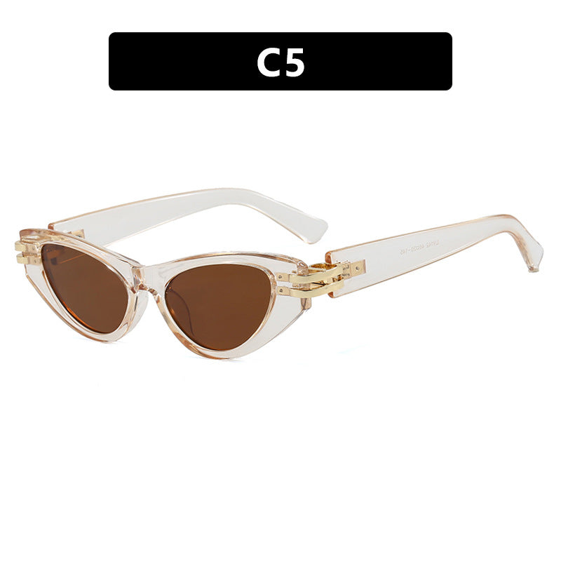 Damen Cat-Eye Sonnenbrille mit luxuriösen Akzenten Karnz