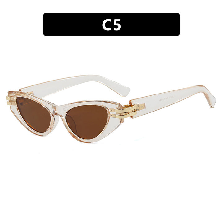 Damen Cat-Eye Sonnenbrille mit luxuriösen Akzenten Karnz