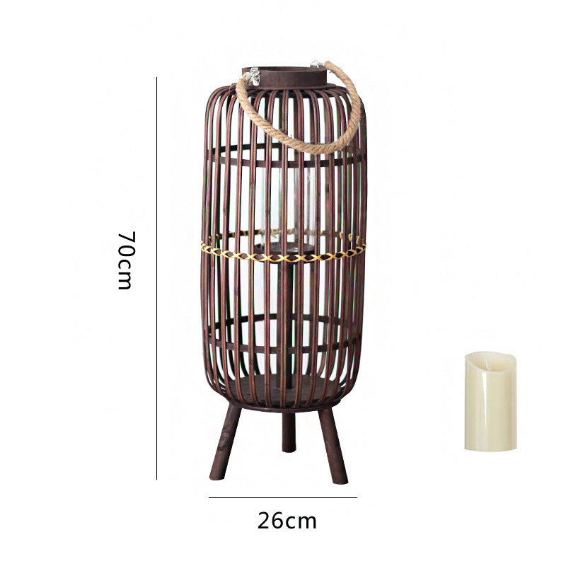 Rustikale Rattan-Laterne Karnz