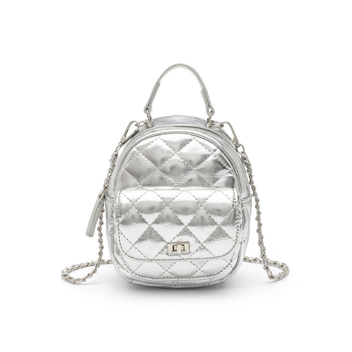 Gestepptes Metallic Mini-Rucksack Karnz