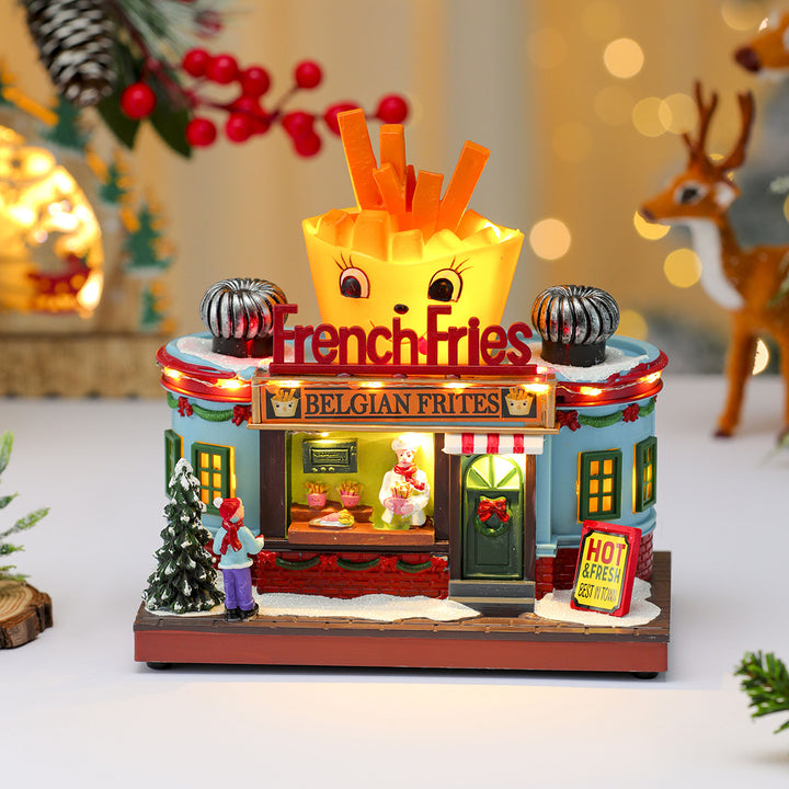 Dekorative LED-Eiscreme-Shop-Figurine Karnz