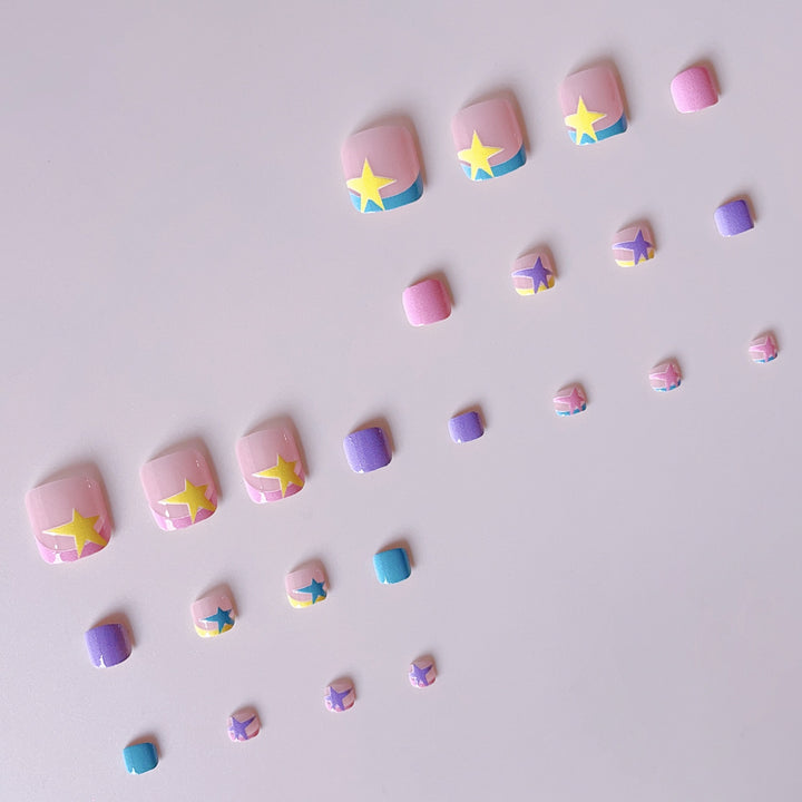 Fußnagelkunstset mit lebendigen Farben und kreativen Designs Karnz