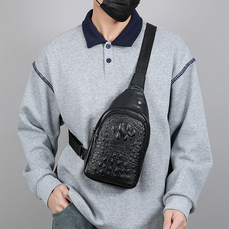 Stylische Krokodil-Textur Sling Bag