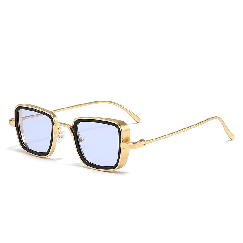 Damen stilvolle quadratische Sonnenbrille mit elegantem Metallrahmen Karnz