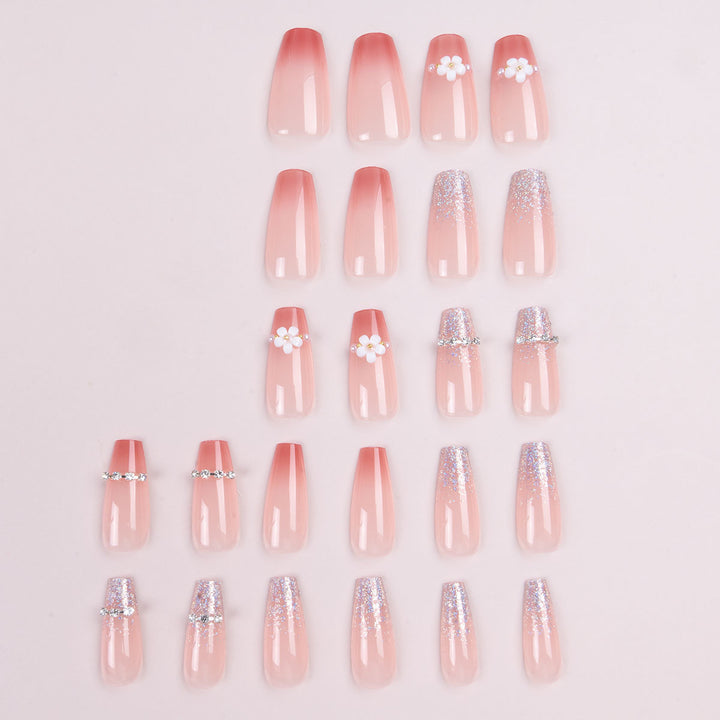 Dekoratives Floral Press-On Nagelkunst Set