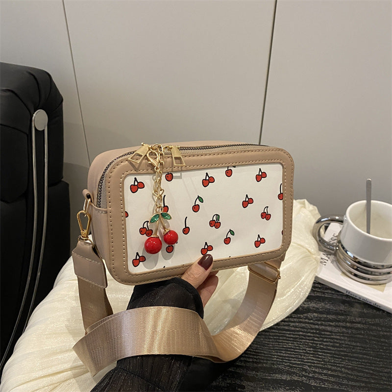 Fun Kirschenmotiv Umhängetasche Karnz