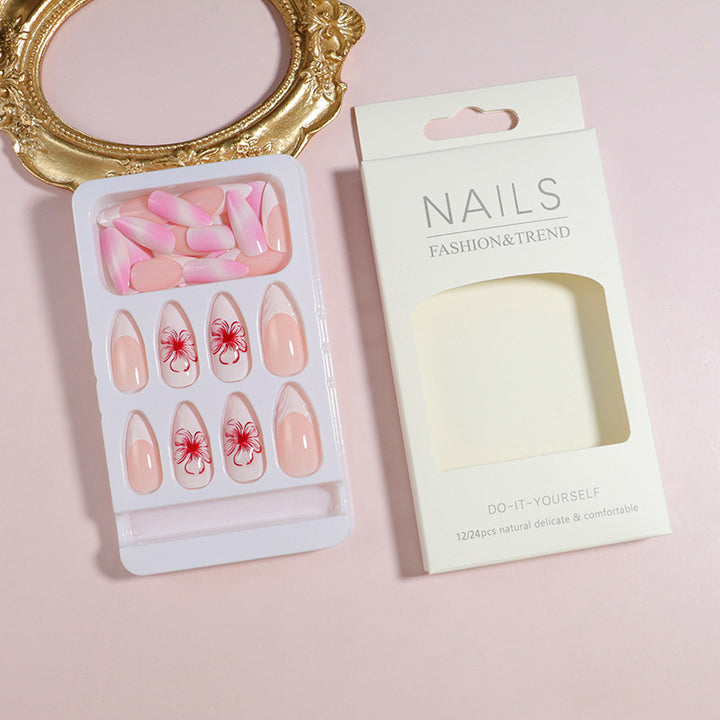 Premium Press-On Nail Set mit dekorativen Akzenten Karnz
