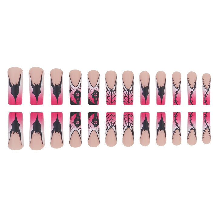 Kreative Halloween-Themen Press-On Nagelkunst Karnz