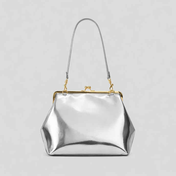 Elegante glänzende Krokodil-Effekt-Handtasche