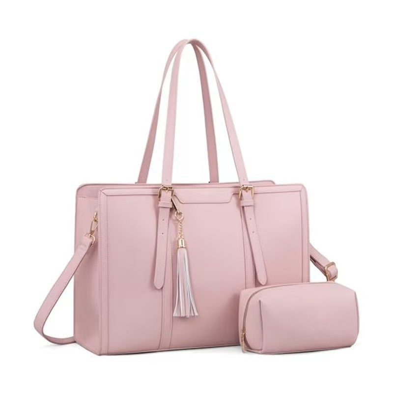 Elegante und Geräumige Handtasche mit Abnehmbarem Kosmetiktäschchen Karnz