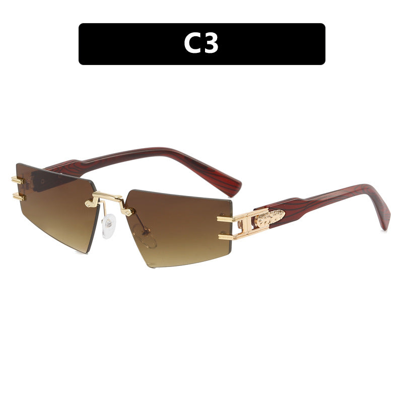 Damen modische Sonnenbrille mit eleganter quadratischer Rahmenkonstruktion und luxuriösen Details Karnz