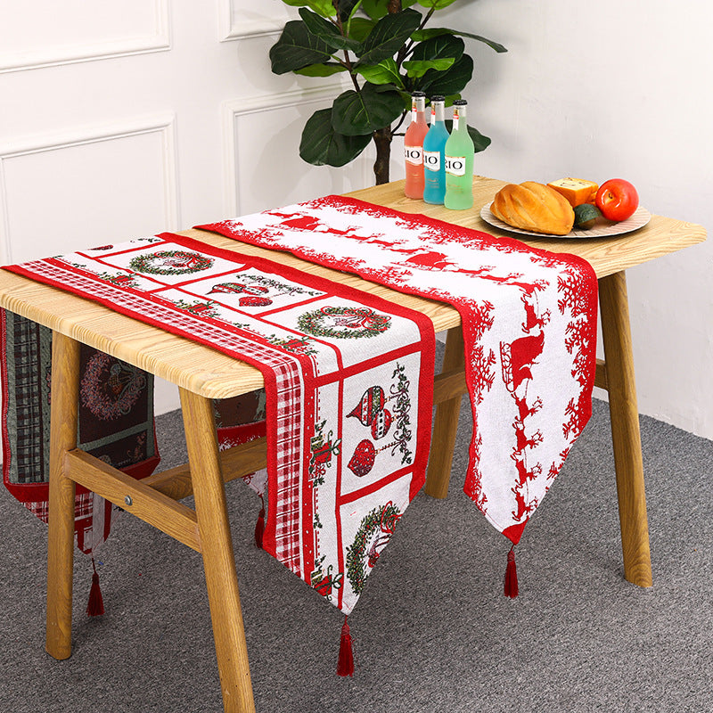 Festlicher Tischläufer mit Rentier-Motiv Karnz
