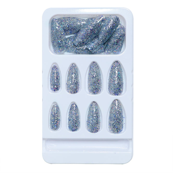 Glitzerndes Stiletto Press-On Nagel Set Karnz