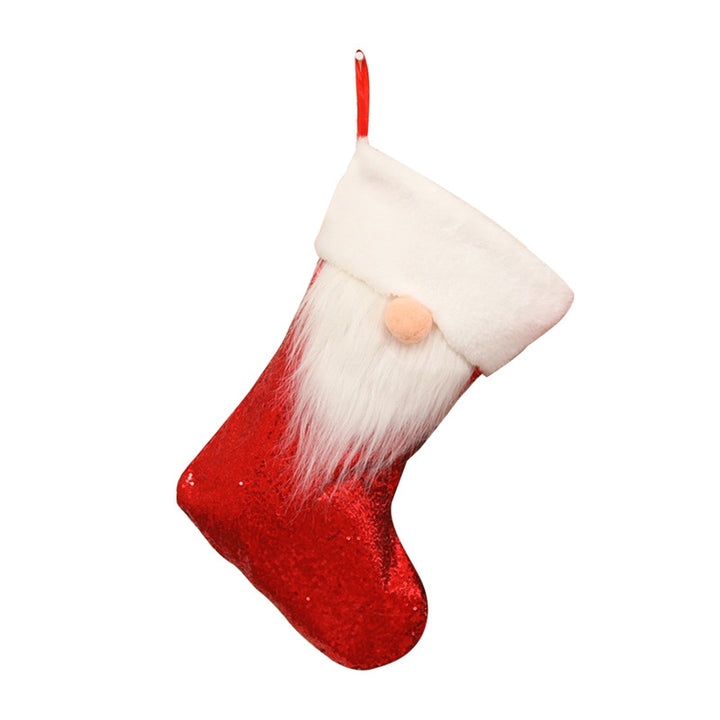 Festliches Plüsch-Weihnachtsstrumpf-Set