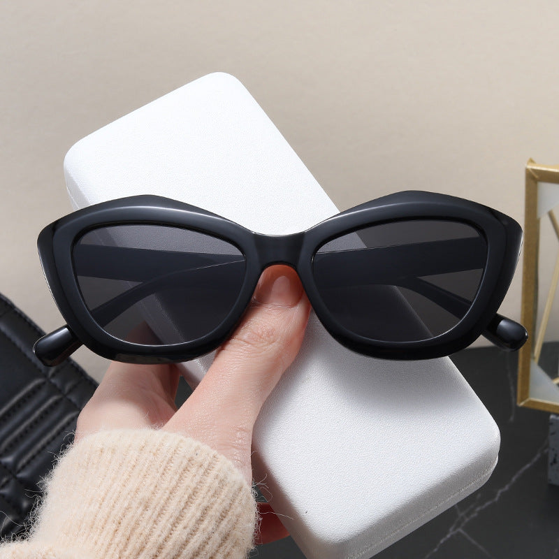 Damen Cat-Eye Sonnenbrille mit stylischem Leopardenmuster Karnz