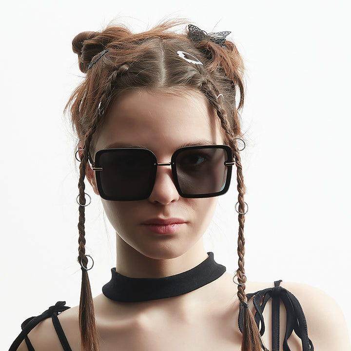 Damen quadratische Sonnenbrille mit elegantem Rahmen und UV-Schutz Karnz
