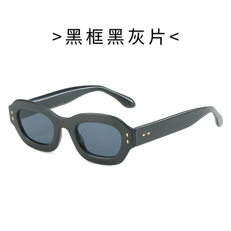 Damen Modische Sonnenbrille im Retro-Stil mit weitem Rahmen Karnz