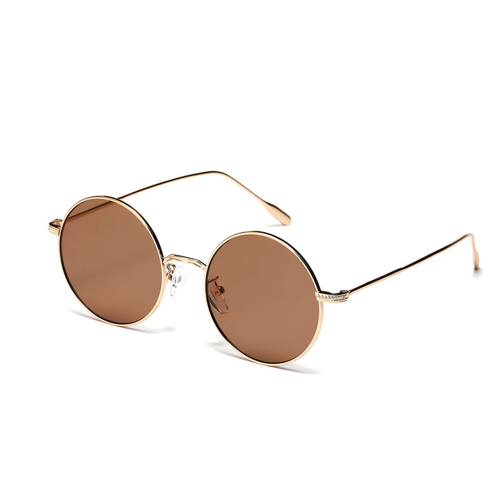 Damen runde modische Sonnenbrille mit glamourösem Rahmen Karnz